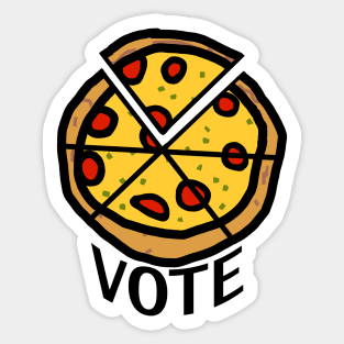 Vote Sliced Pizza Sticker